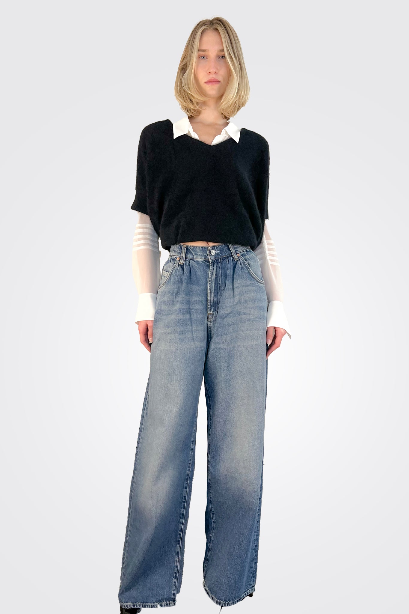 Chloe High Rise Wide Leg Jeans - South Bay by Grlfrnd — alternate view