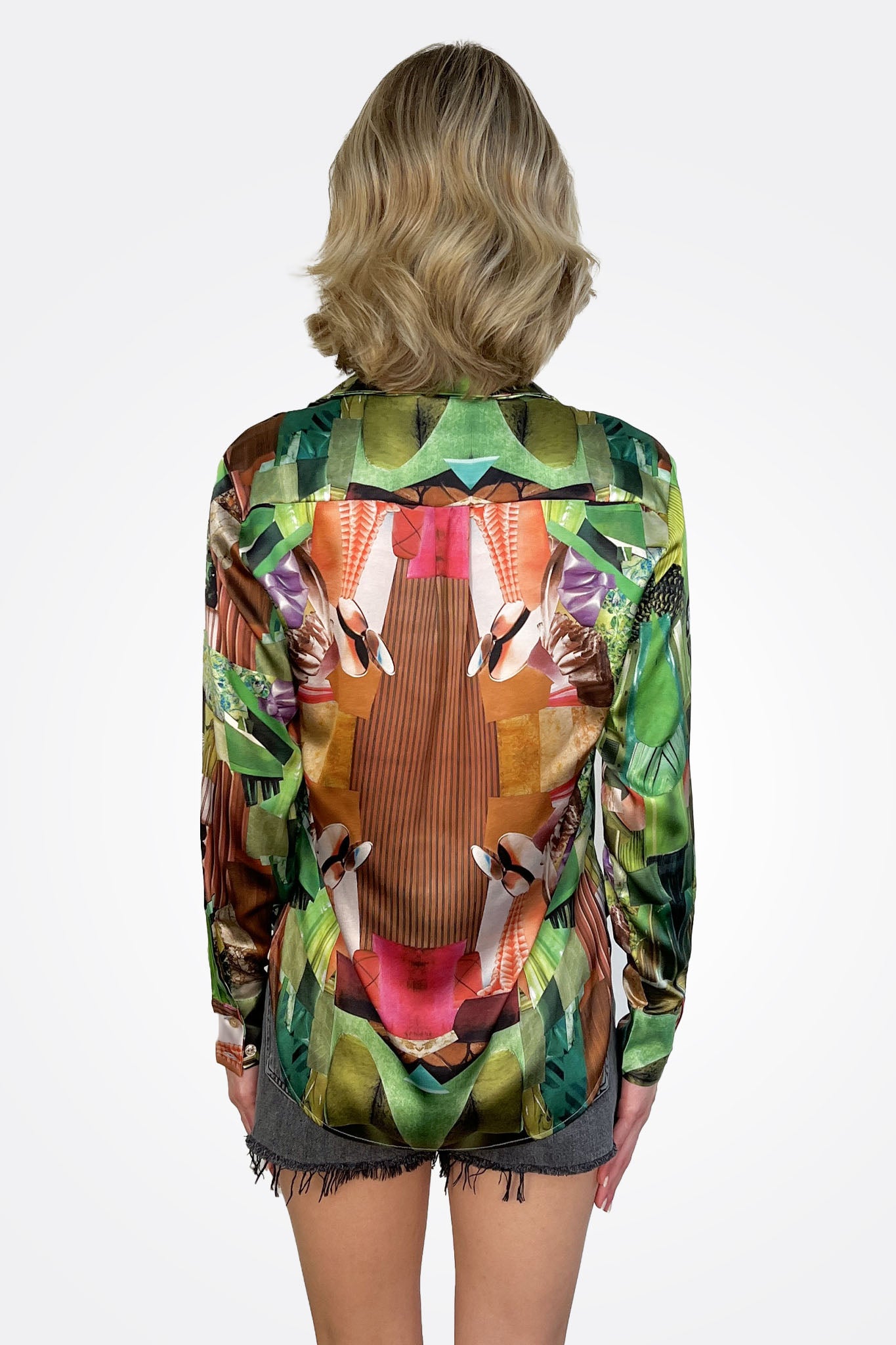 Heather Blouse - Green Print by Unbreakable Evolution — alternate view