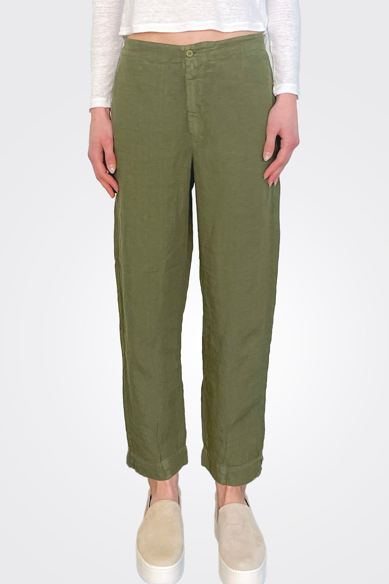 Linen Pocket Pants - Green by Transit Par-Such — alternate view