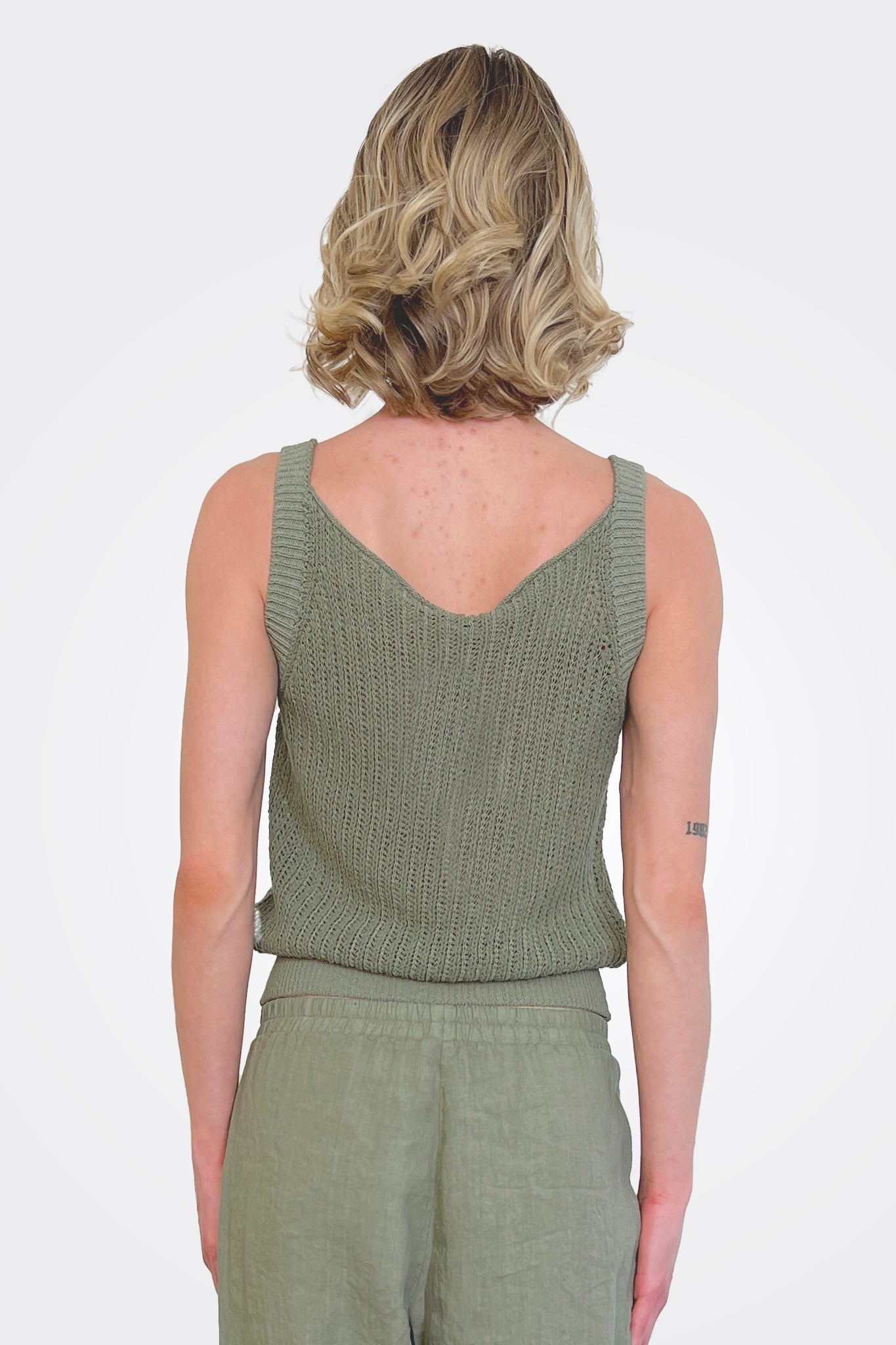 Sweater Knit Tank - Green Water by Transit Par-Such — alternate view