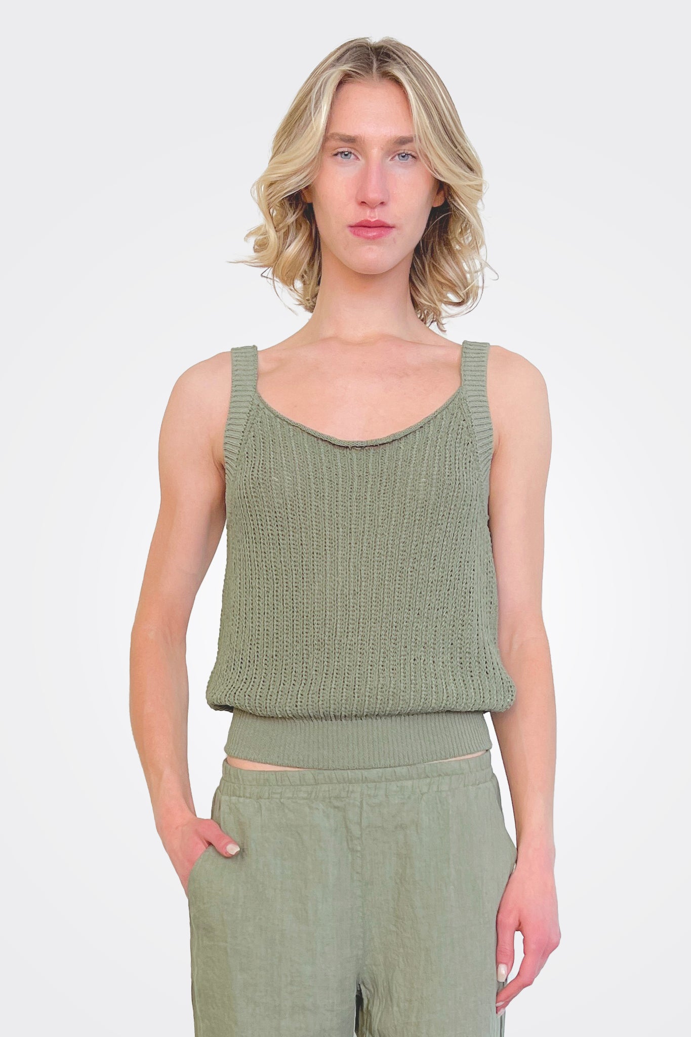 Sweater Knit Tank - Green Water by Transit Par-Such | 25 South Boutiques
