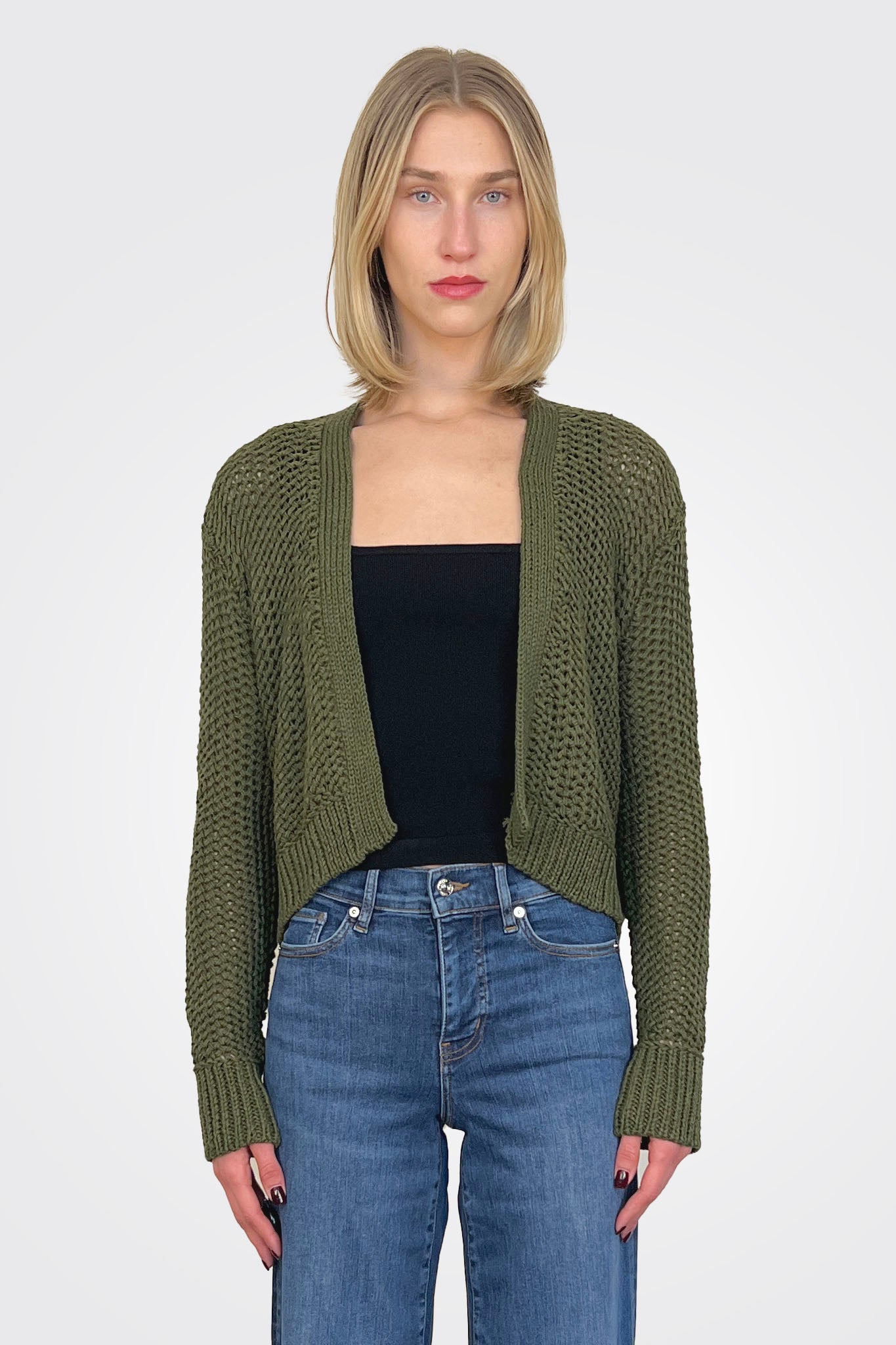 Maura Cropped Cardi - Green Space by Wooden Ships | 25 South Boutiques