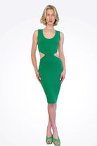 Cutout Midi Dress - Green by Bobi | 25 South Boutiques