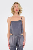 Georgia Vintage Satin Top - Graphite by Pharaoh — alternate view
