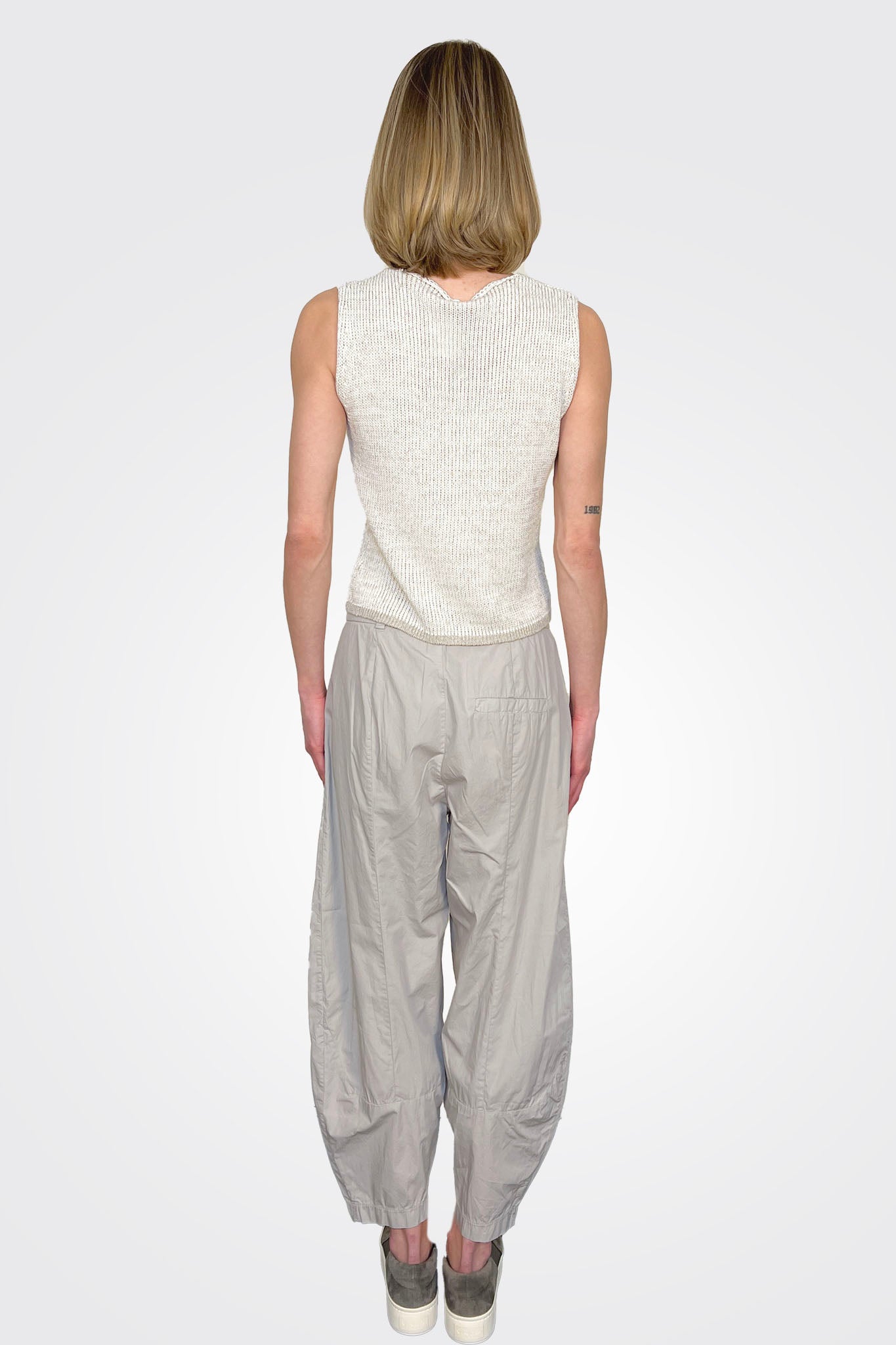 Baggy Leg Comfort Trousers - Pearl Grey by Transit Par-Such — view 6