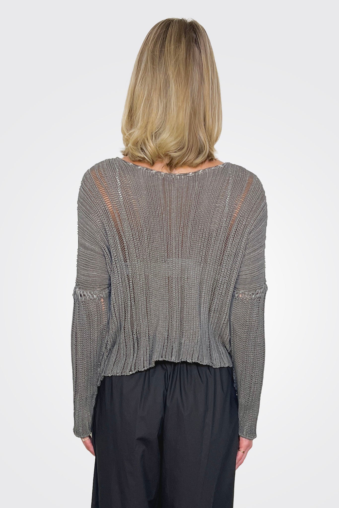 Knit Tunic - Grey by Studio B3 — alternate view