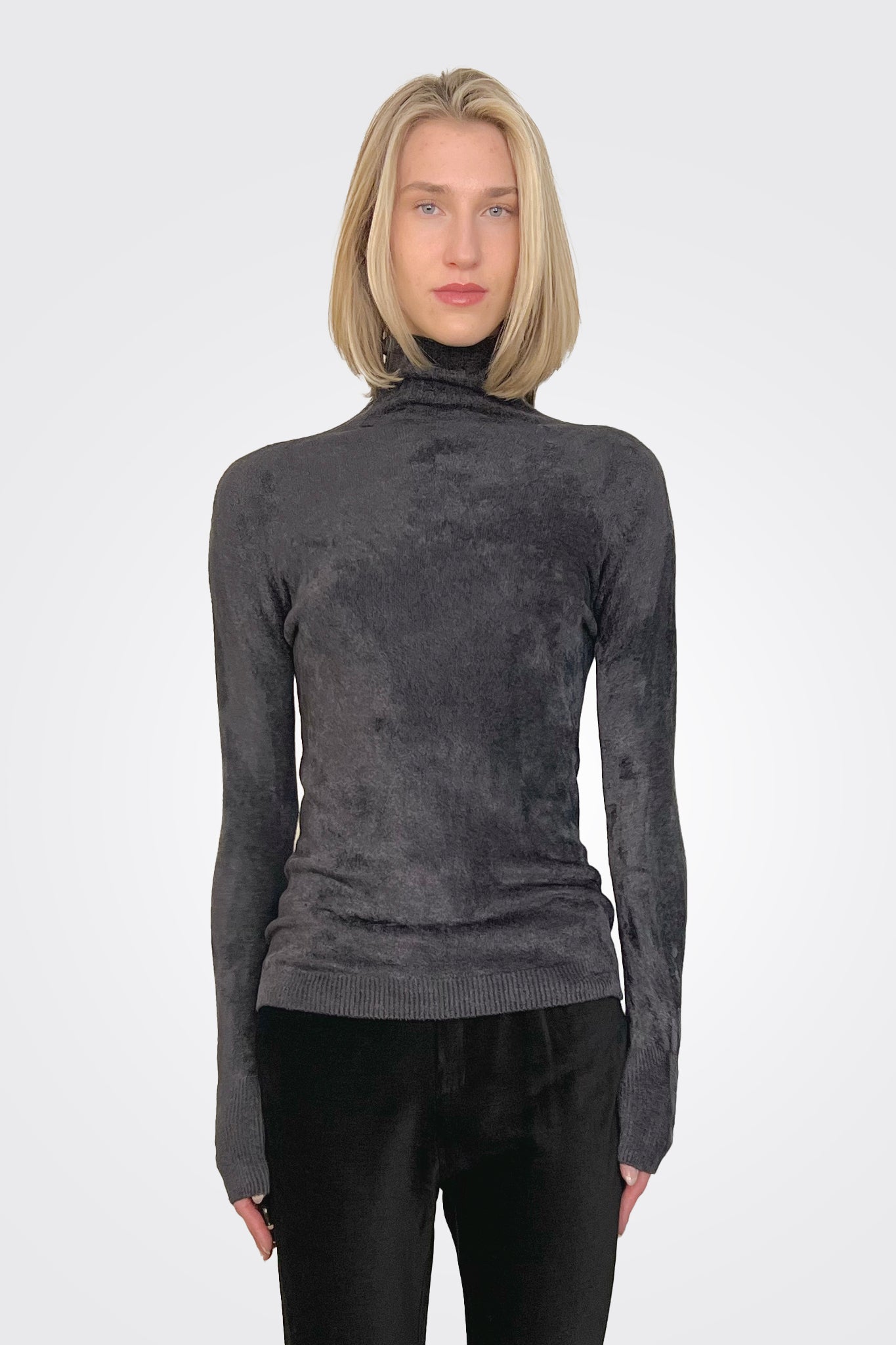 Velvet Turtleneck - Grey by Transit Par-Such | 25 South Boutiques