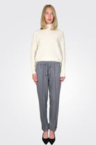 Brian Trousers - Medium Grey Melange by Liviana Conti | 25 South Boutiques
