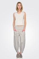 Baggy Leg Comfort Trousers - Pearl Grey by Transit Par-Such — view 4