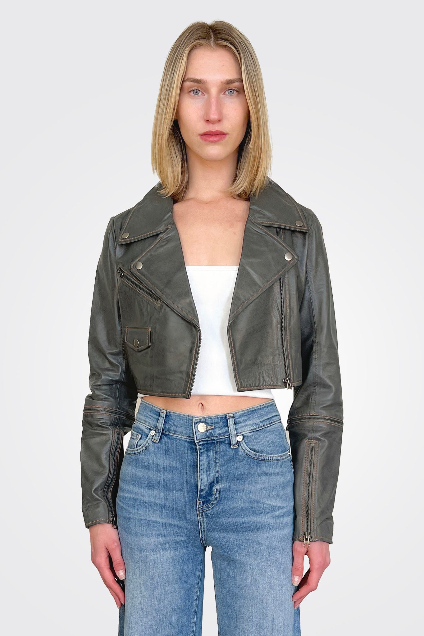 Audra Vintage Leather - Graystone by Jakett | 25 South Boutiques
