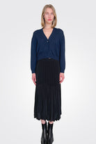 Pleated Midi Skirt - Black by Gran Sasso | 25 South Boutiques