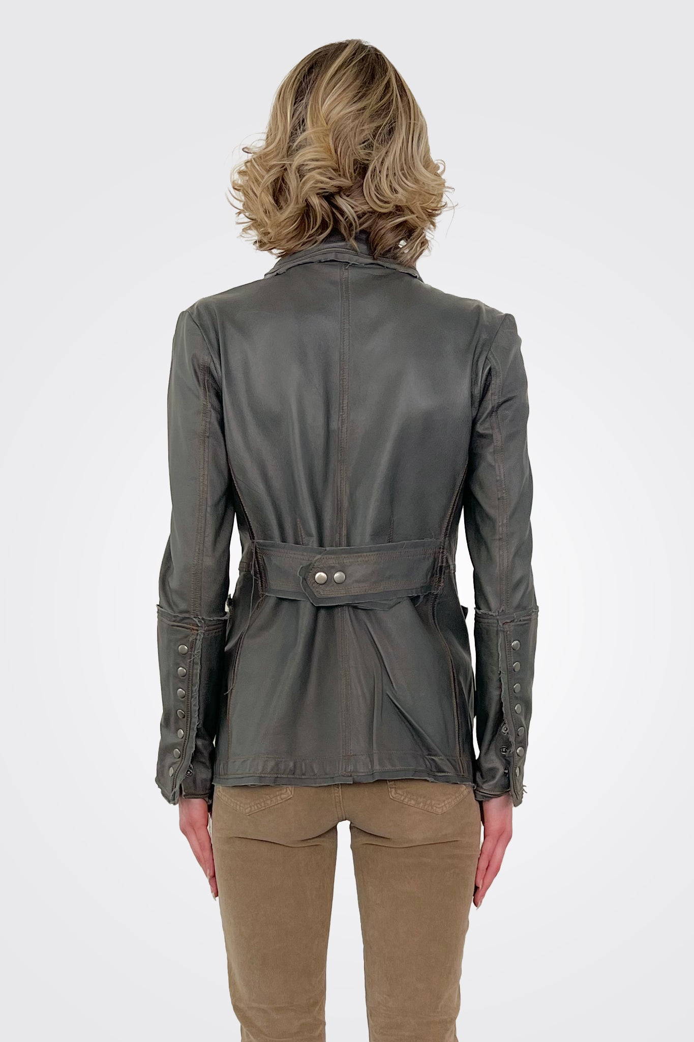 Meryl Leather Jacket - Graystone by Jakett — alternate view