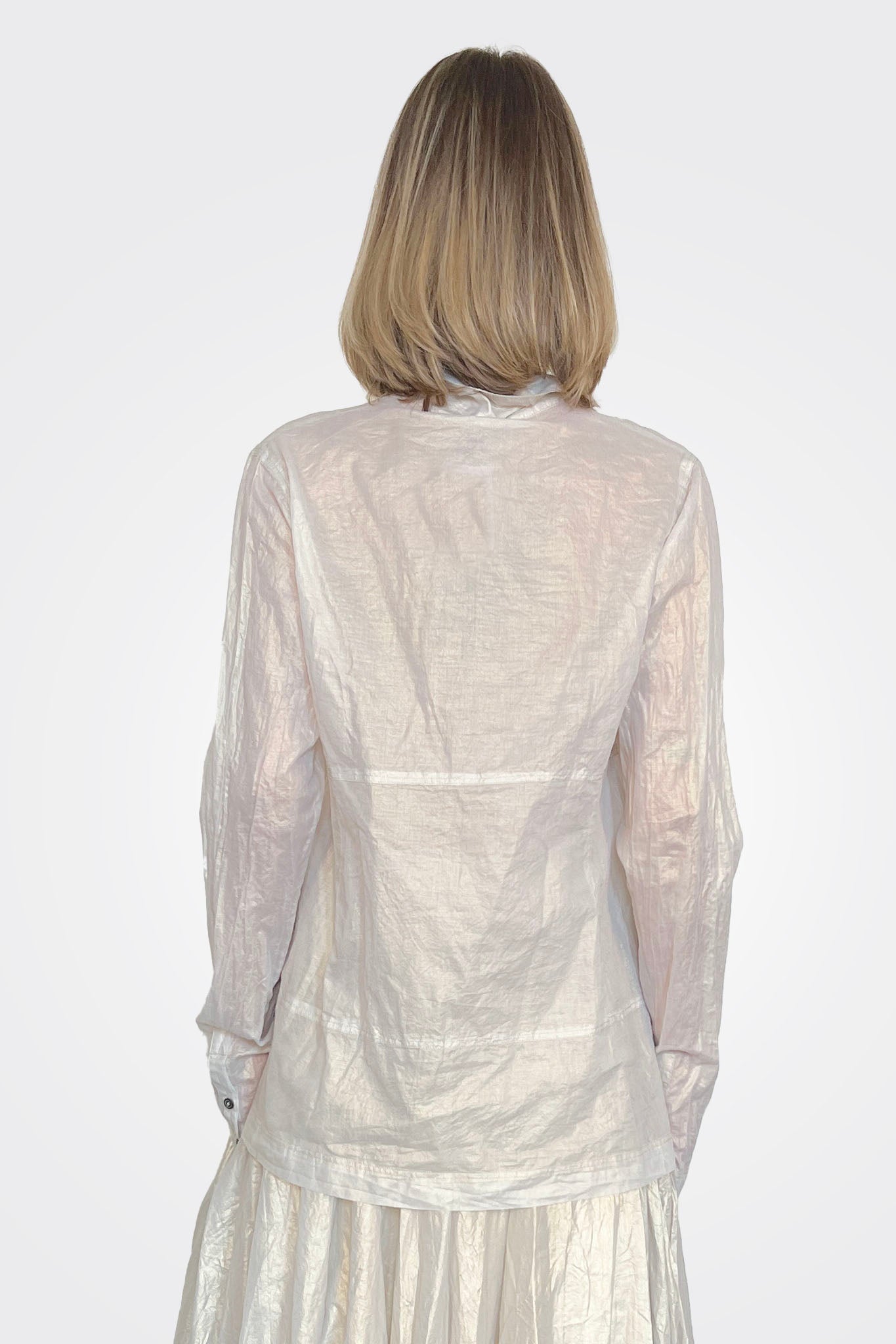 Oversized Button Down Blouse - Galaxy Sparkle by Rundholz — view 4