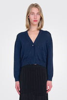 Knit Cardigan - Navy by Gran Sasso | 25 South Boutiques
