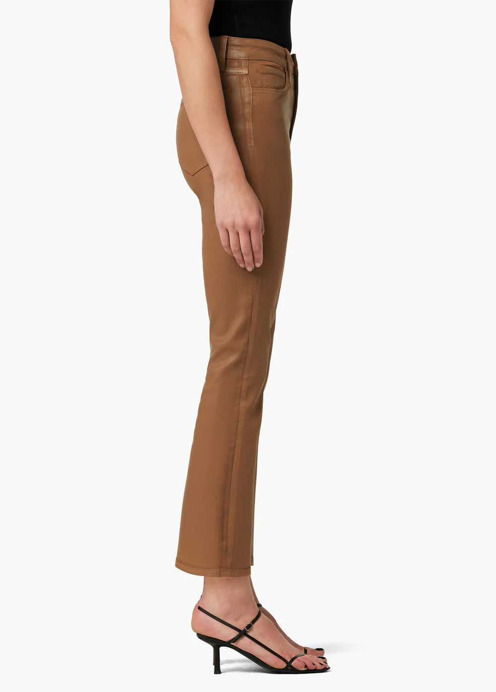 The Callie High Rise Cropped Coat Bootcut - Brown by Joe's Jeans — view 3
