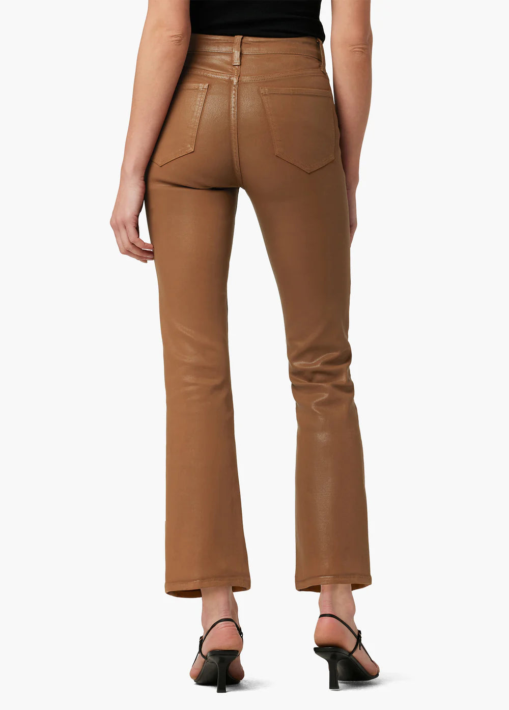 The Callie High Rise Cropped Coat Bootcut - Brown by Joe's Jeans — view 4