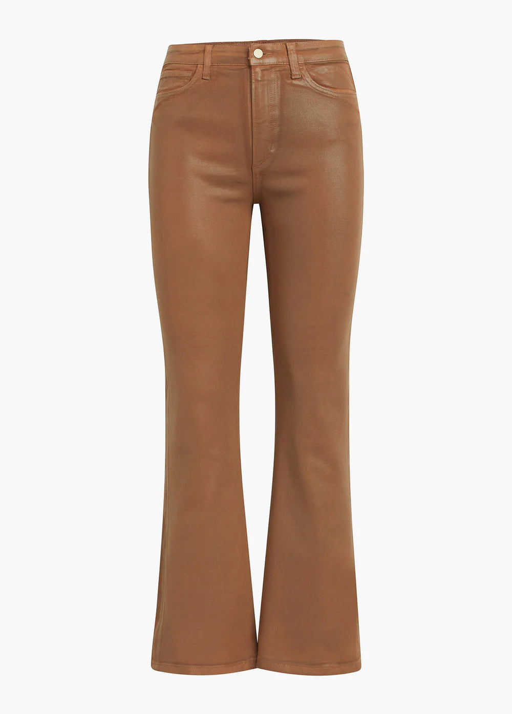The Callie High Rise Cropped Coat Bootcut - Brown by Joe's Jeans — view 6