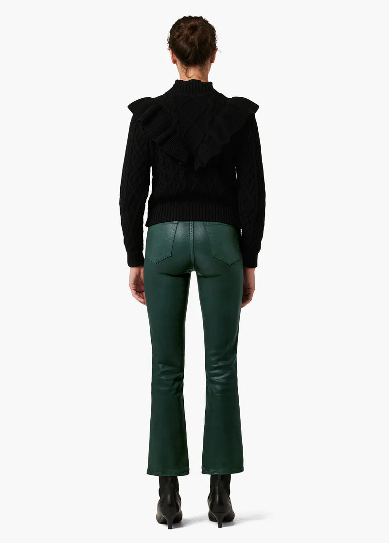 The Callie High Rise Cropped Coat Bootcut - Forest Green by Joe's Jeans — view 5