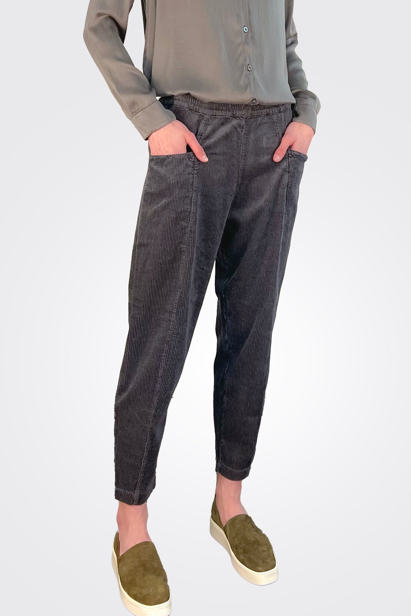 Corduroy Trousers - Grey by Transit Par-Such — alternate view