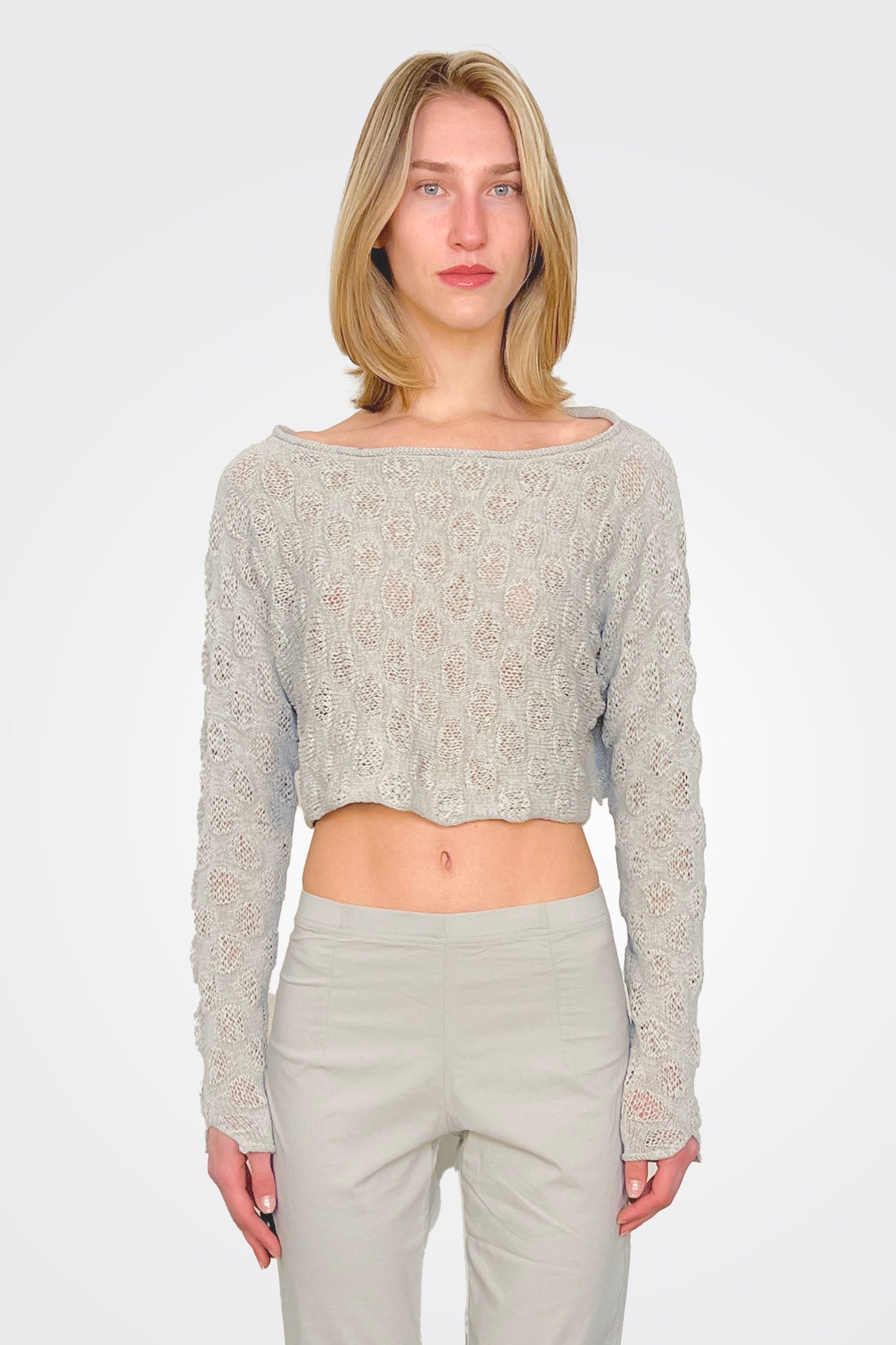 Cropped Sweater - Grey by Rundholz | 25 South Boutiques