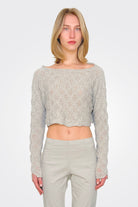 Cropped Sweater - Grey by Rundholz | 25 South Boutiques