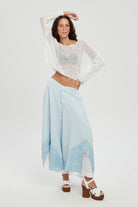 Hand Knitted Cotton Pullover - White by Umit Unal — view 4
