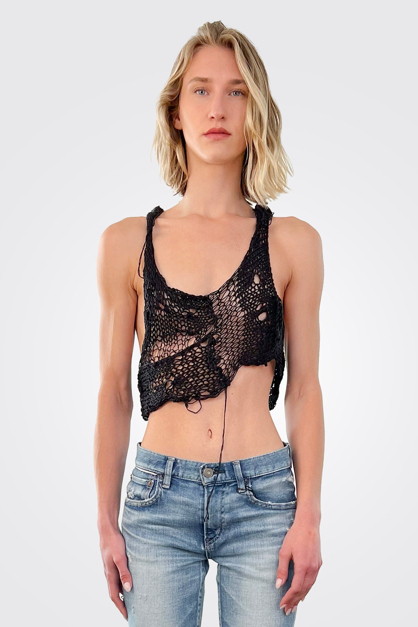 Ebe Cropped Knit Top - Black by Studio B3 | 25 South Boutiques