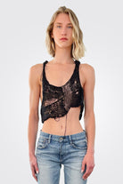 Ebe Cropped Knit Top - Black by Studio B3 | 25 South Boutiques