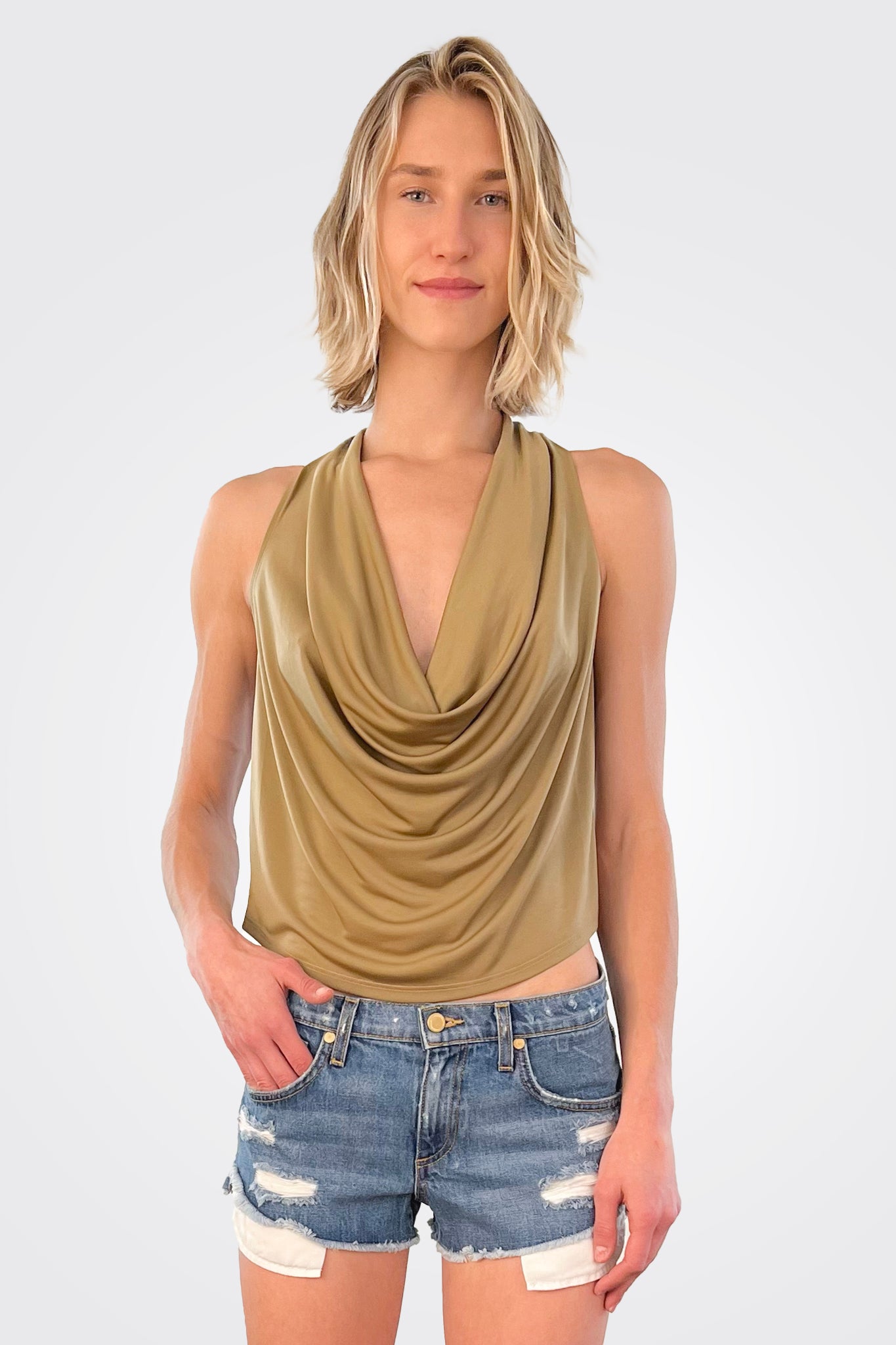 Harriet Jersey Halter Tank - Safari by Ramy Brook | 25 South Boutiques