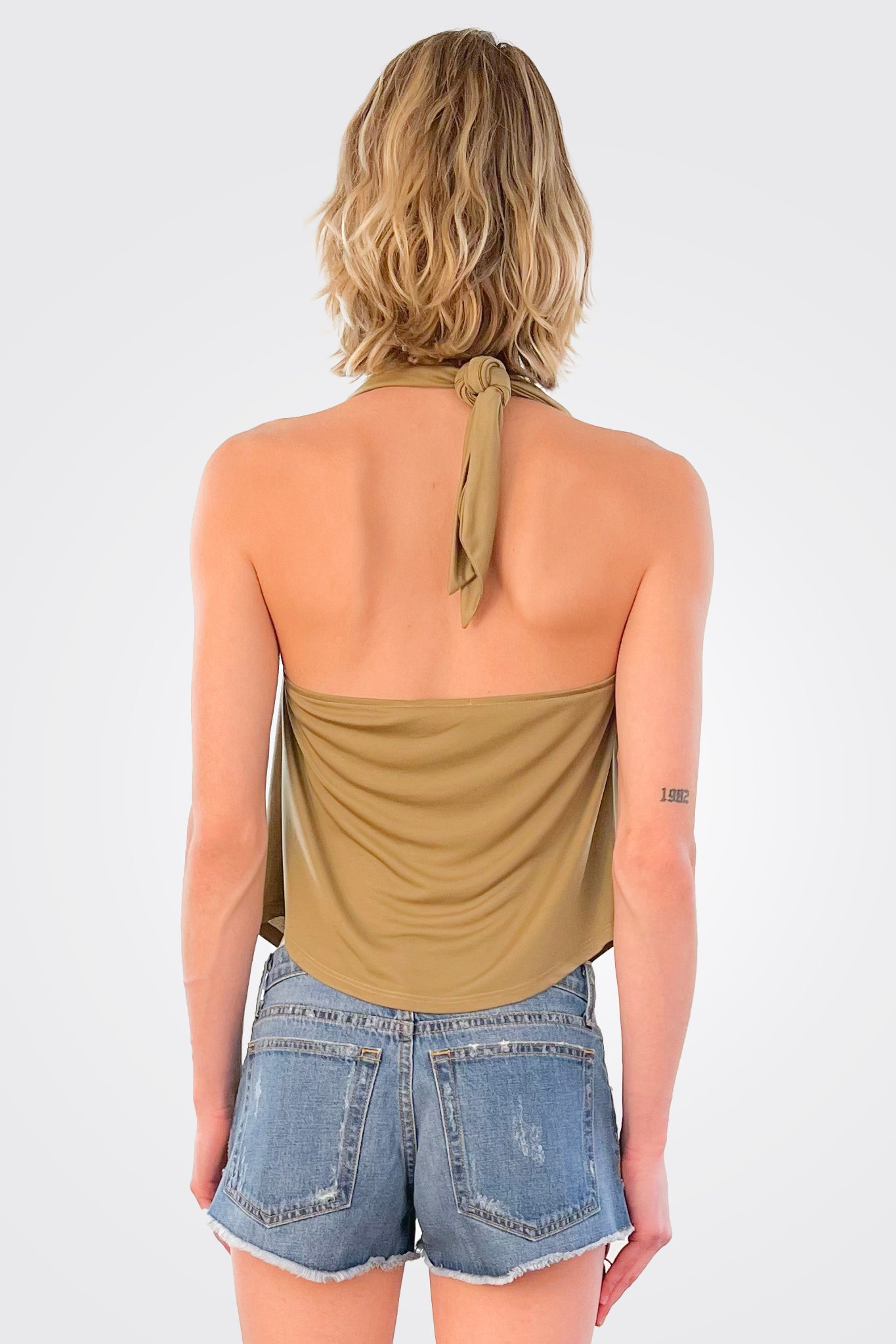 Harriet Jersey Halter Tank - Safari by Ramy Brook — alternate view