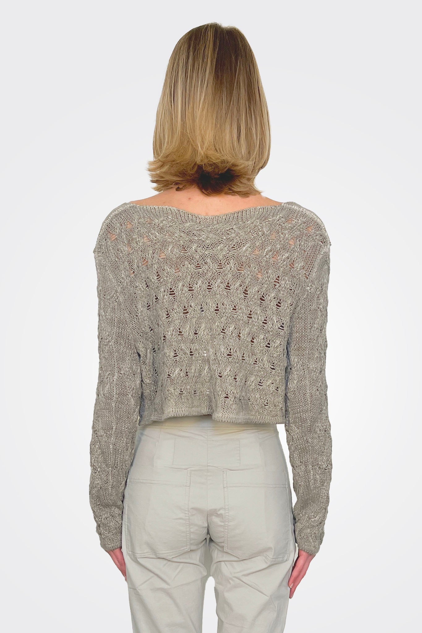 Cropped Mini Cardigan - Hay Cloud by Rundholz — alternate view