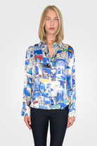 Heather Blouse - Blue Greece by Unbreakable Evolution | 25 South Boutiques