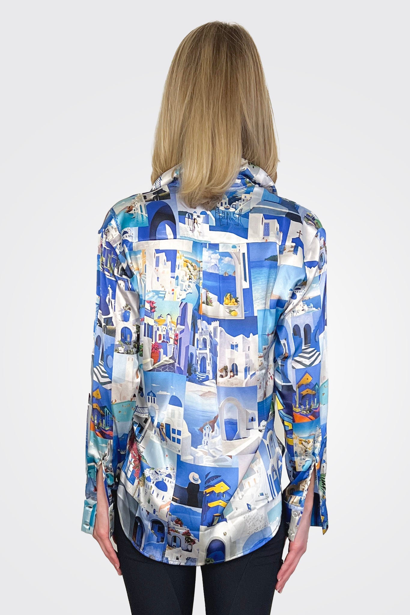 Heather Blouse - Blue Greece by Unbreakable Evolution — alternate view
