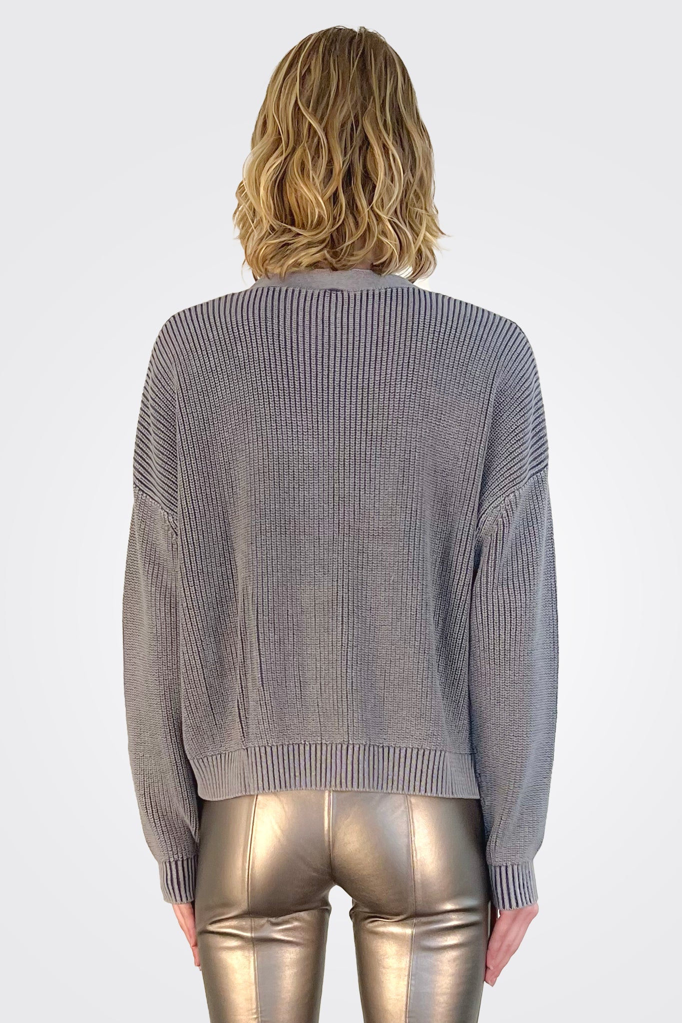 Alice Deep V Cardigan - Ebony by HelloNite — alternate view