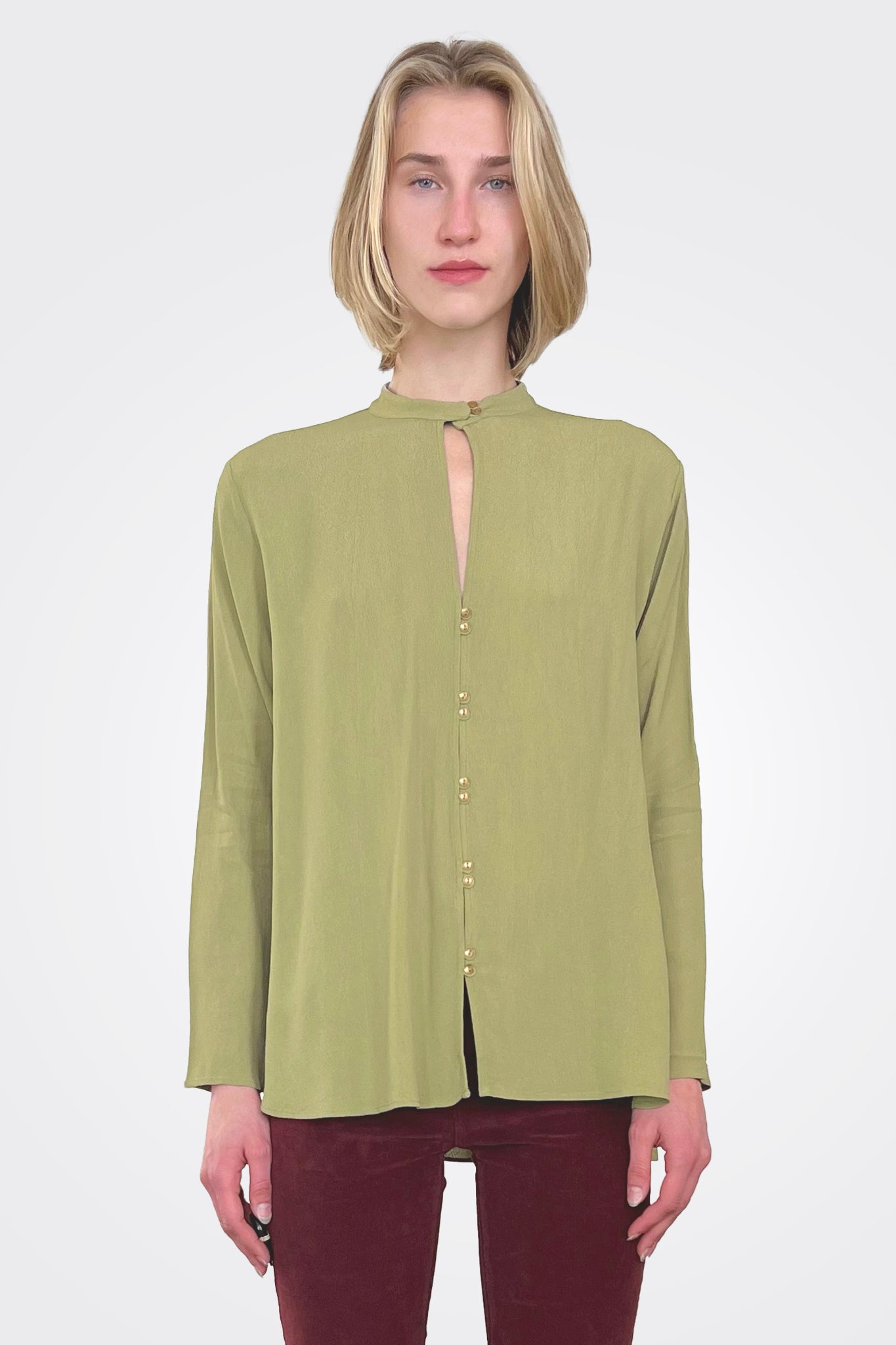 Hacking Blouse - Hunting Green by T.ba | 25 South Boutiques