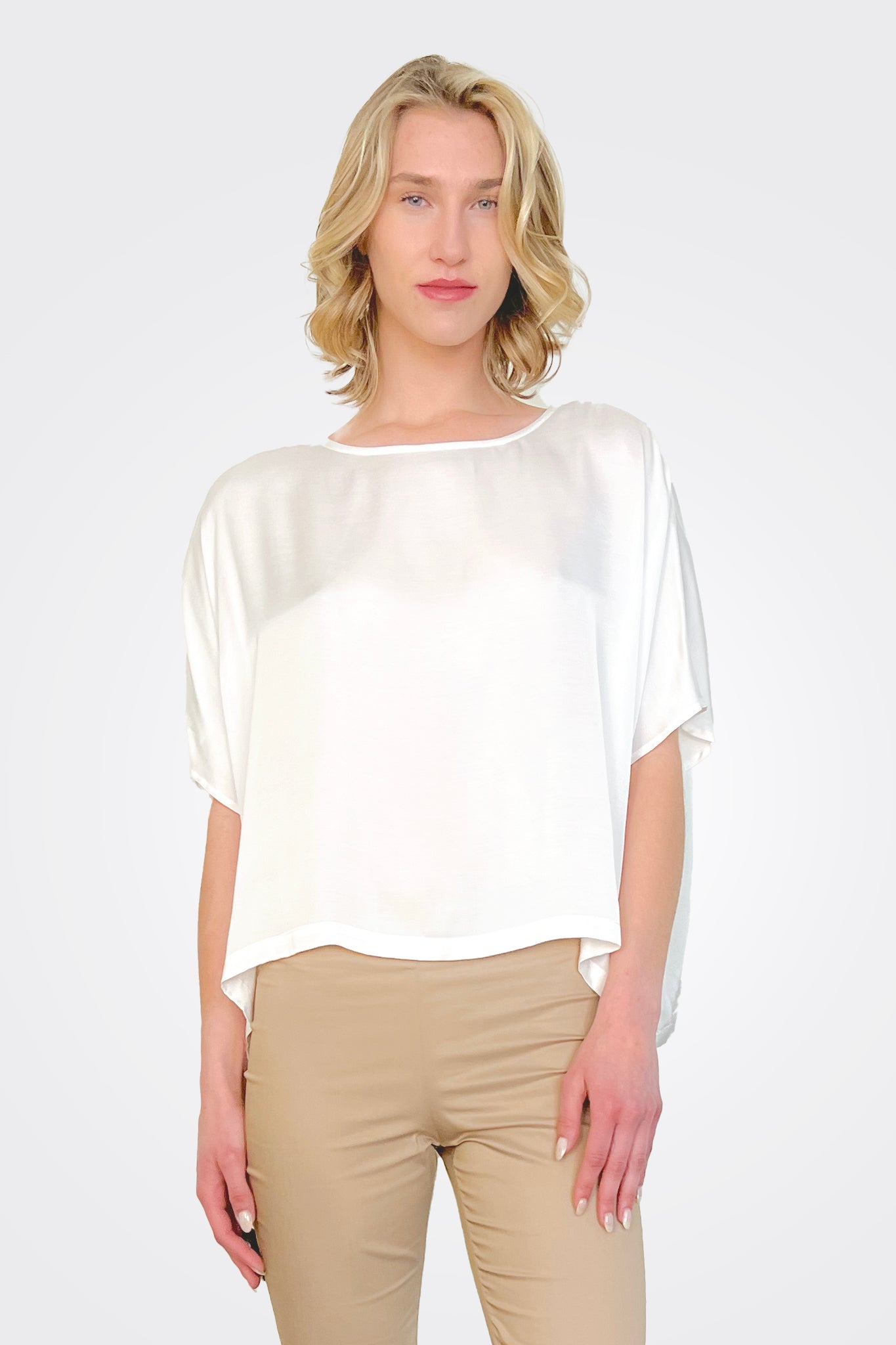 Oversized Shrug Top - White by Hubert Gasser | 25 South Boutiques