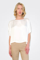 Oversized Shrug Top - White by Hubert Gasser | 25 South Boutiques