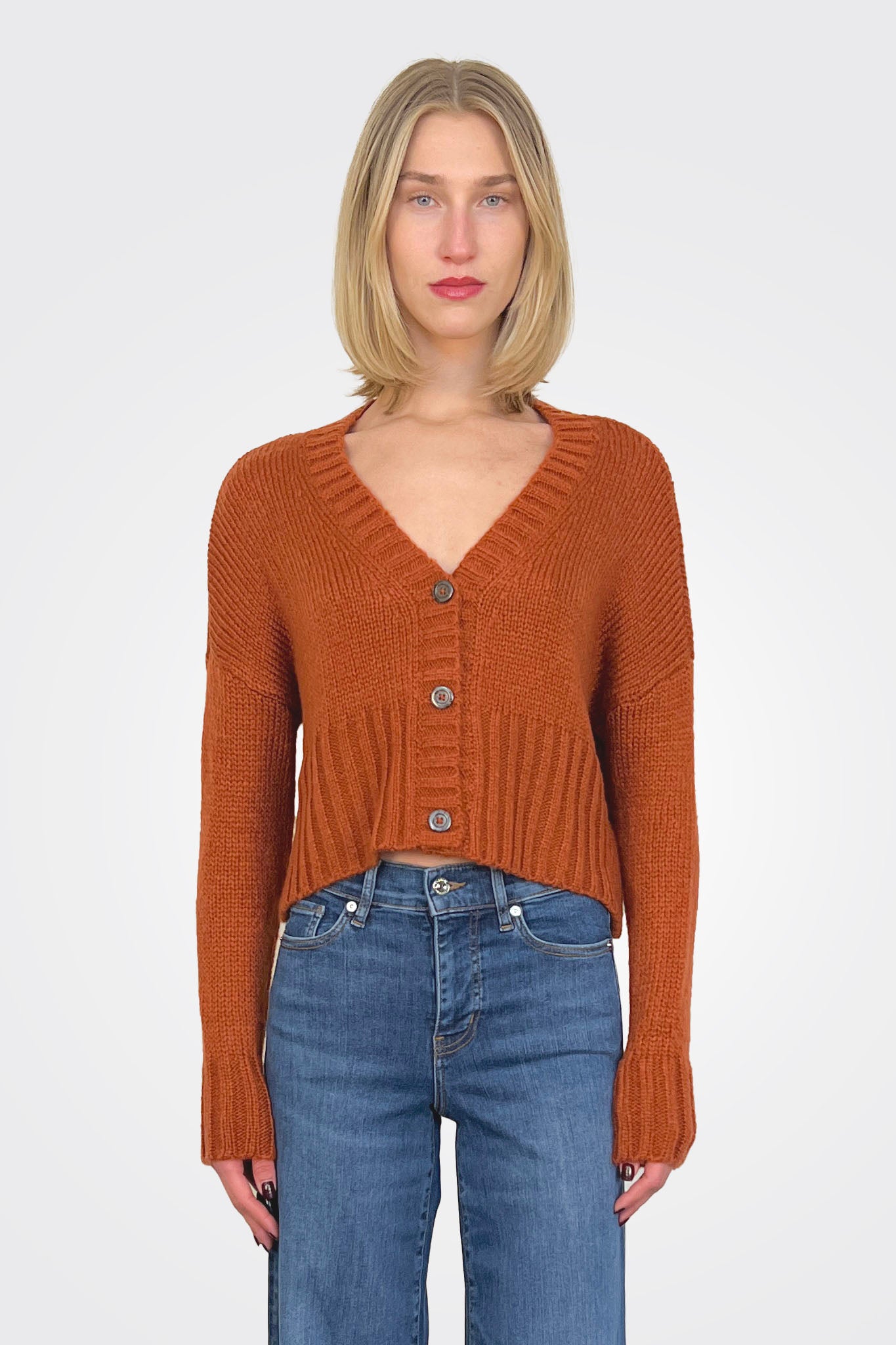 Jac Cropped Knit Cardigan - Hickory by Wooden Ships | 25 South Boutiques