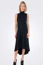 Hi Lo Flared Dress - Nero by Malloni | 25 South Boutiques