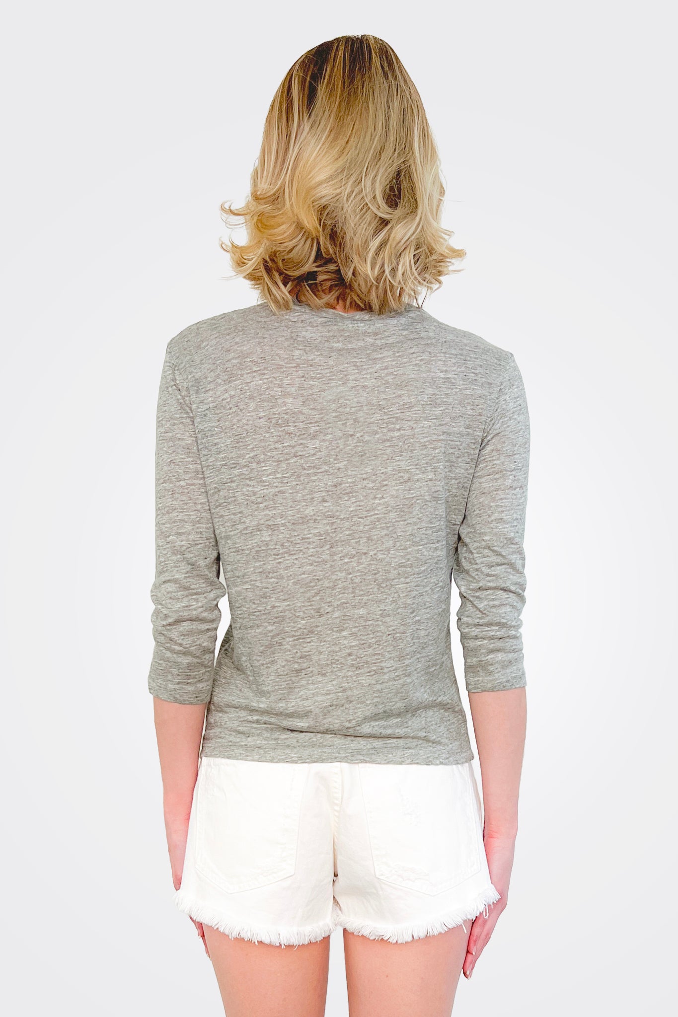 Semi Sheer Cardigan - Heather by Majestic — alternate view