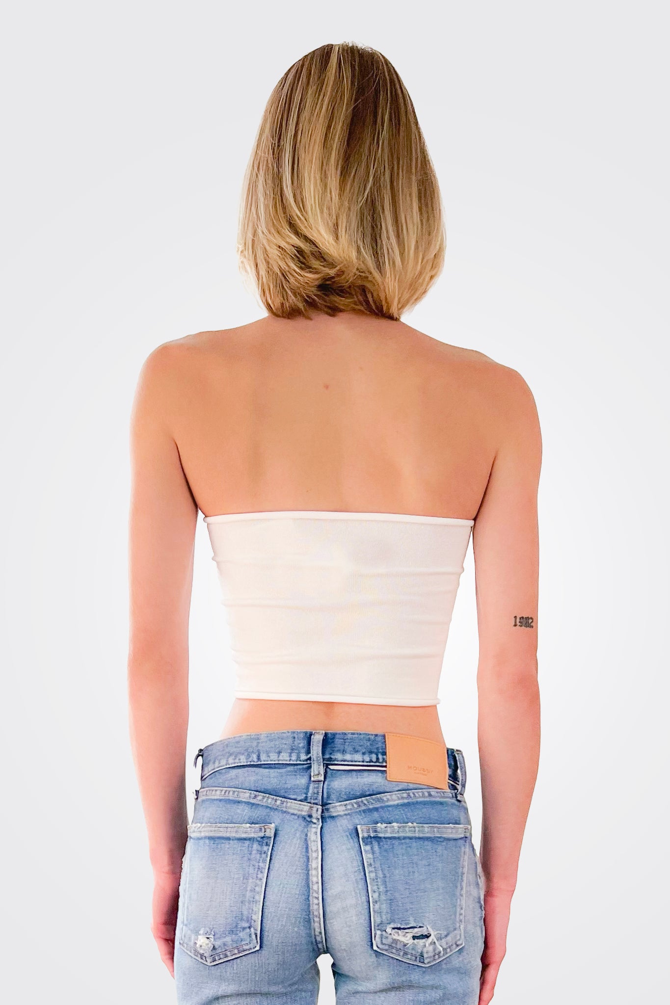 Viscose Knit Top - Cream White by Isabel Benenato — alternate view