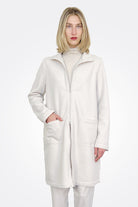 Woollen Cloth Zipped Coat - Ice by Transit Par-Such — alternate view