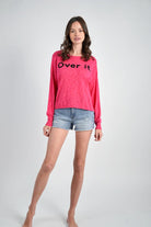 Over It Longsleeve - Fuschia by StitchDrop — alternate view