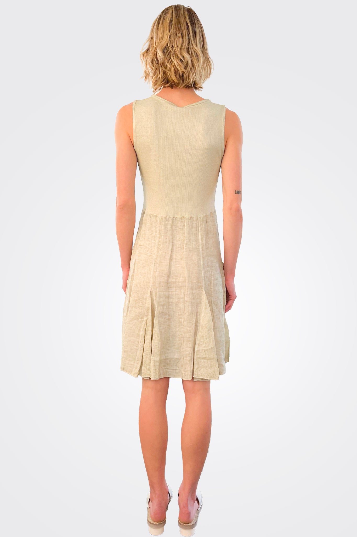 V Neck Short Dress - Olivia by Inizio — view 3