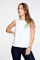 Irish Kisses Muscle Tee - White by Chaser | 25 South Boutiques