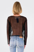 Semi-Sheer Cotton Knit Top - Black by Isabel Benenato — view 8