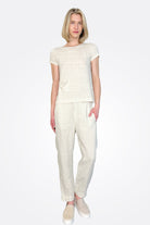 Linen Pocket Pants - Ivory by Transit Par-Such — view 4