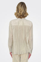Cotton Silk Blouse - Ivory by Pas de Calais — view 3