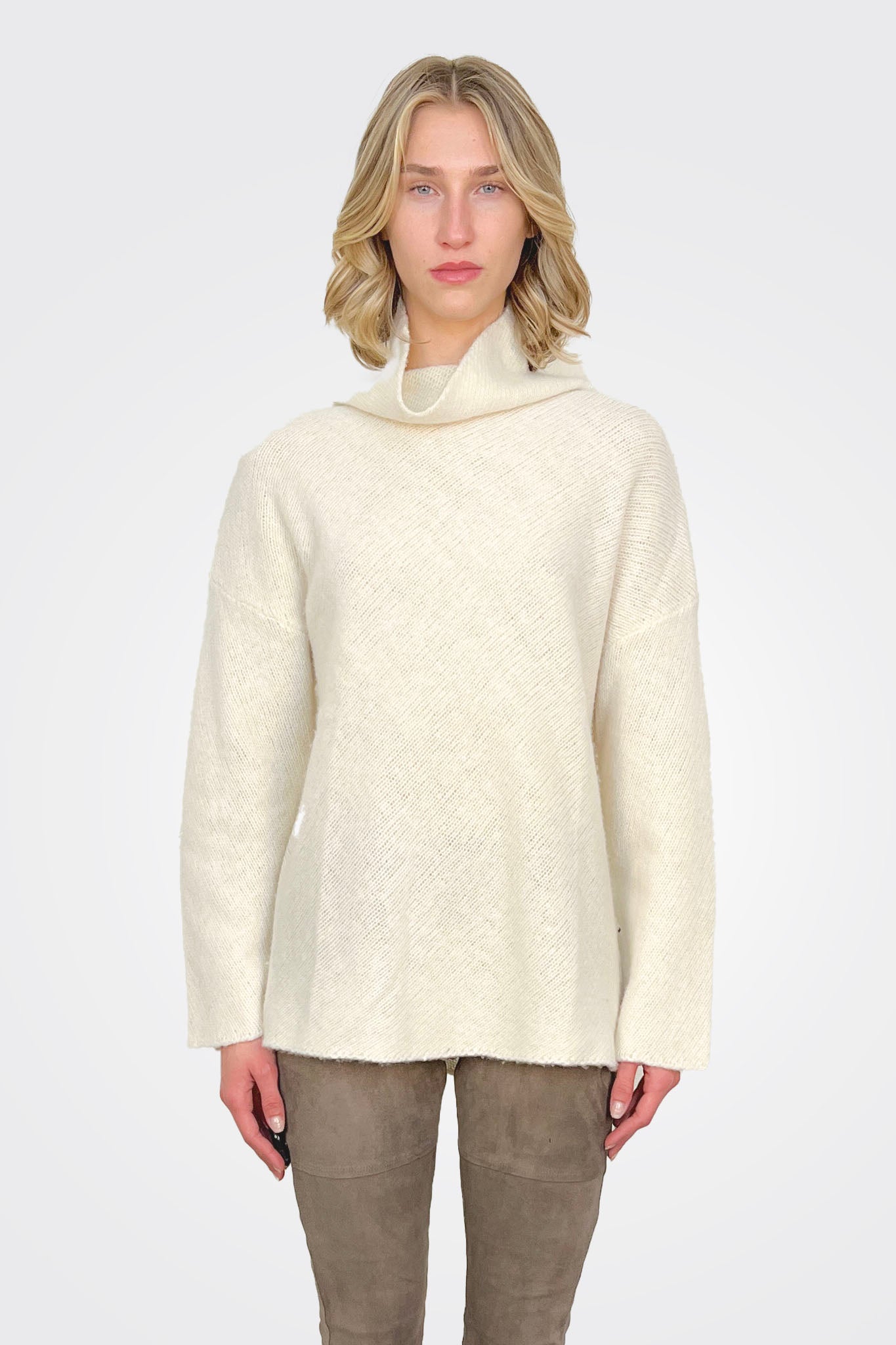 Roll Neck Sweater - Ivory by Kristensen | 25 South Boutiques