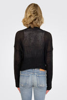 Jac Cropped Knit Cardigan - Black by Wooden Ships — alternate view